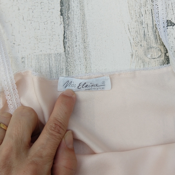 Vintage 70s 80s Union Label Lace Cottagecore Cami - Picture 3 of 8